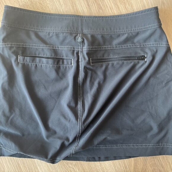 Prana Active Skort Black Dry Fit Moisture Wicking Pockets Golf Tennis Hiking 2 - Picture 9 of 9